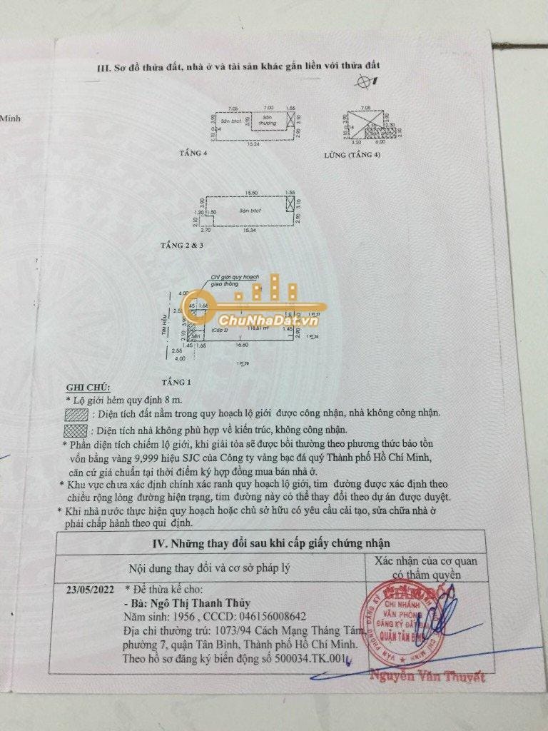 Read more about the article Bán Biệt thự 4 tầng Hẻm xe hơi Cách Mạng Tháng 8, Tân Bình ngang 6m diện tích 119 m2 hướng Tây Nam