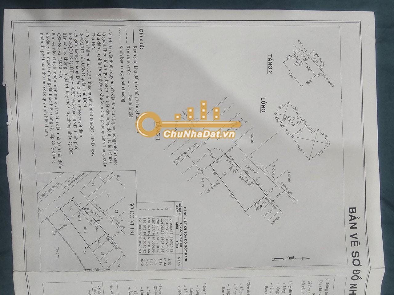 Read more about the article Bán Nhà 2 tầng Góc 2 mặt tiền Hoàng Diệu 2, Thủ Đức ngang 7m diện tích 144 m2